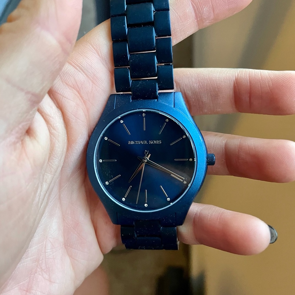 MK Matte Navy Watch - NEW without tags.